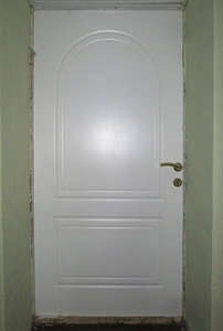 Белая однопольная дверь