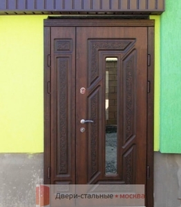 Полуторапольная дверь со стеклом