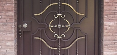 Фото дверей с коваными элементами