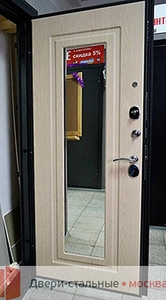 Фото двери с зеркальной панелью