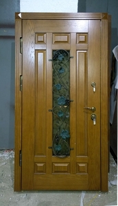 Металлическая дверь с ковкой