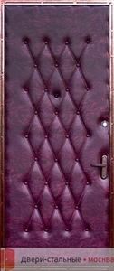 Фиолетовая дверь с винилискожей